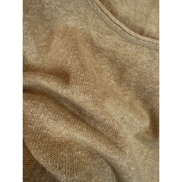 LILLY PULITZER natural beige golden cotton linen sleeveless knit tank top size M - Picture 3 of 8